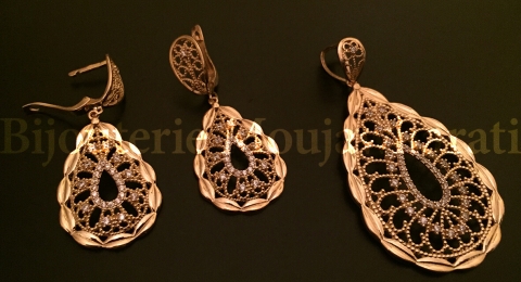 Ensemble Or jaune 18 carats