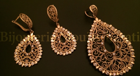 Ensemble Or jaune 18 carats