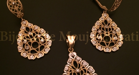 Ensemble Or jaune 18 carats