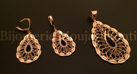 Ensemble Or jaune 18 carats