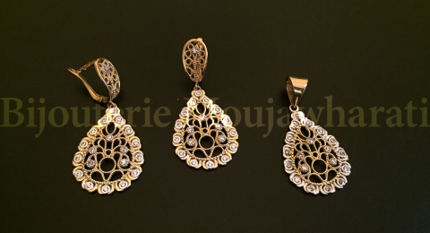 Ensemble Or jaune 18 carats