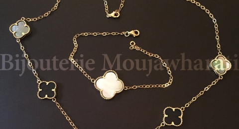 Ensemble Or jaune 18 carats