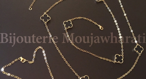 Ensemble Or jaune 18 carats