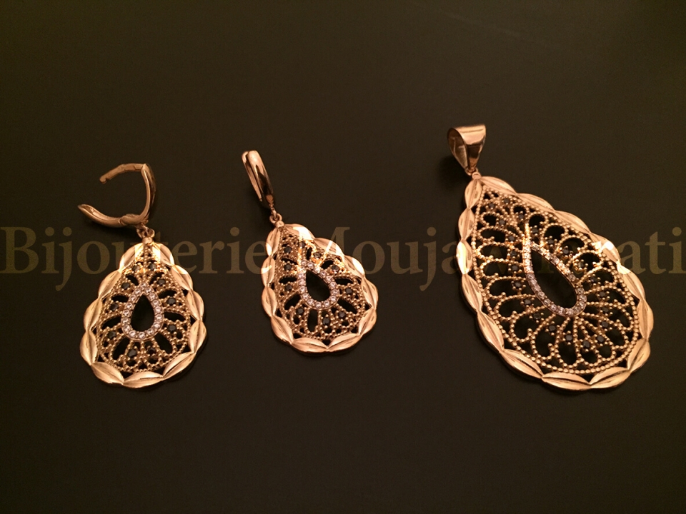 Ensemble Or jaune 18 carats