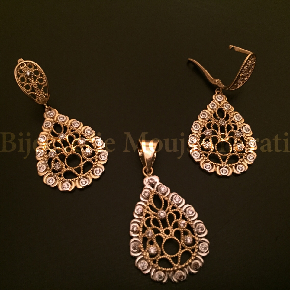 Ensemble Or jaune 18 carats