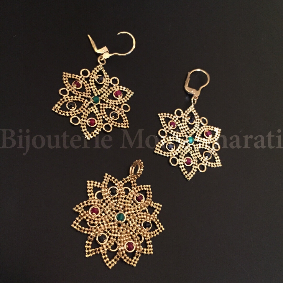 Ensemble Or jaune 18 carats