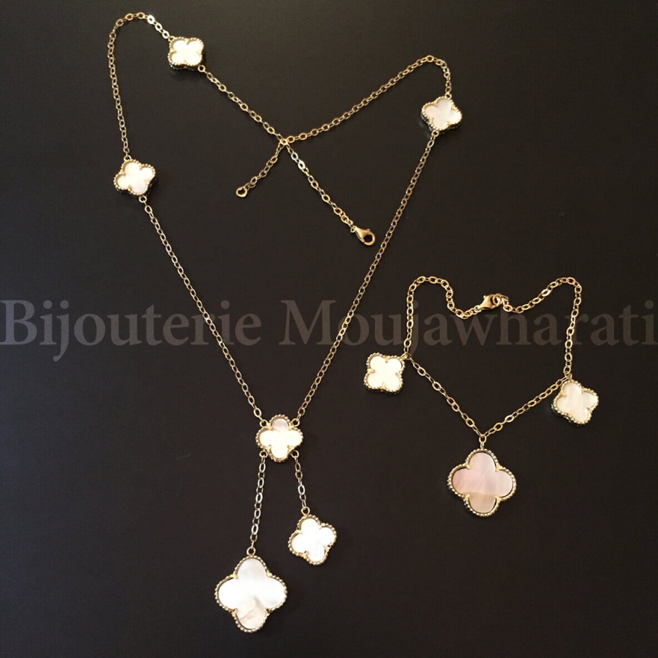 Ensemble Or jaune 18 carats