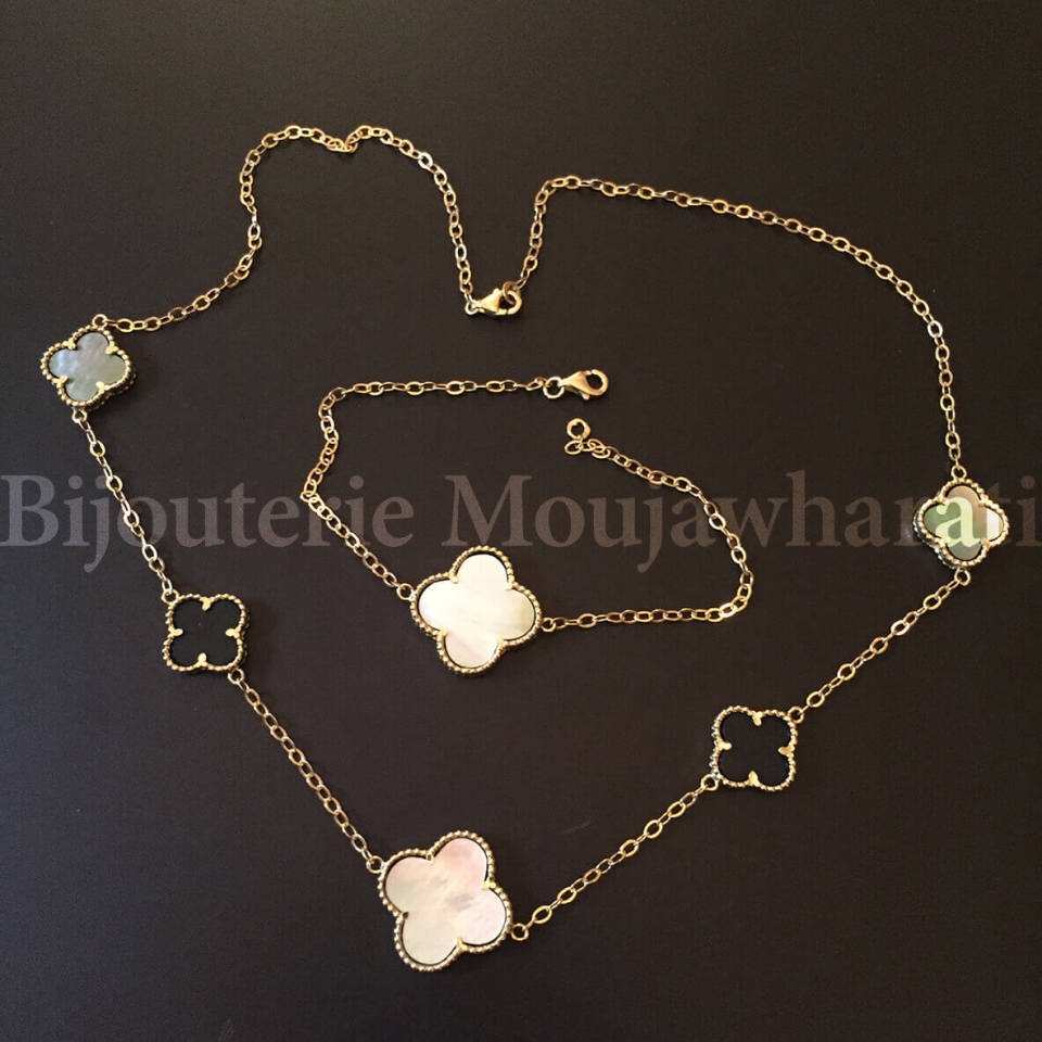 Ensemble Or jaune 18 carats