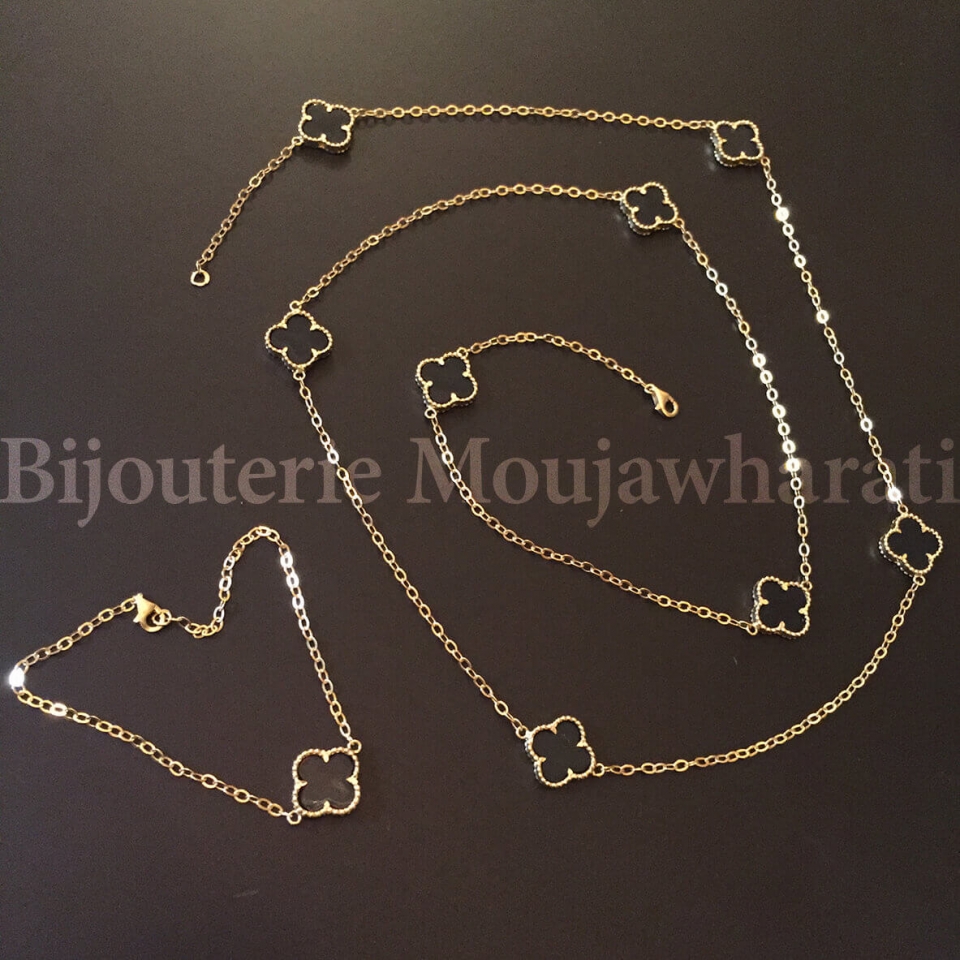 Ensemble Or jaune 18 carats