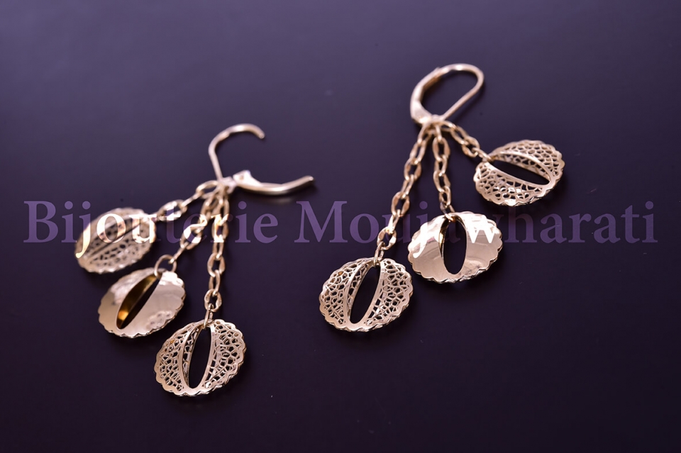 Boucles d'Oreilles Or jaune 18 carats