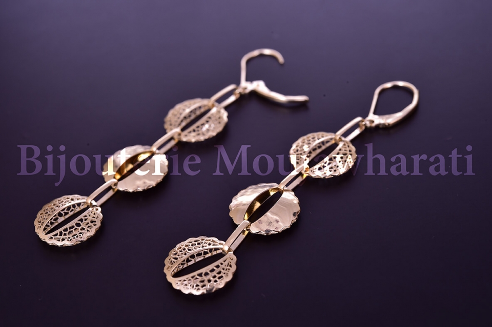 Boucles d'Oreilles Or jaune 18 carats