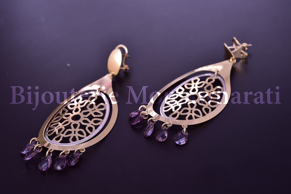 Boucles d'Oreilles Or jaune 18 carats
