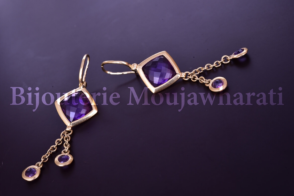 Boucles d'Oreilles Or jaune 18 carats