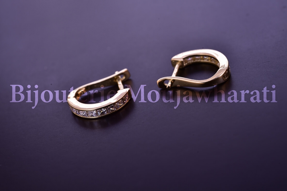 Boucles d'Oreilles Or jaune 18 carats