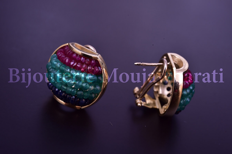 Boucles d'Oreilles Or jaune 18 carats