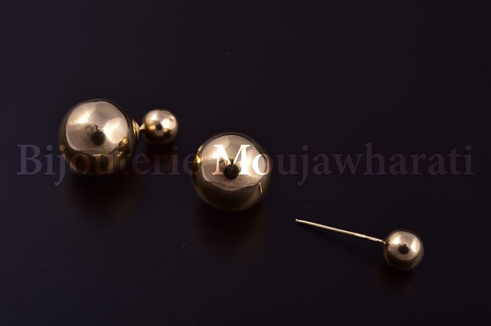 Boucles d'Oreilles Or jaune 18 carats